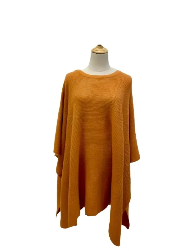 Sierra Dawn Poncho In Rust