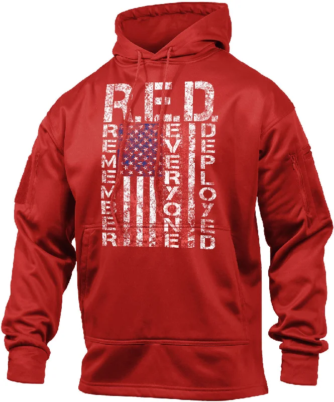 Red Concealed Carry R.E.D. (Remember Everyone Deployed) Hoodie