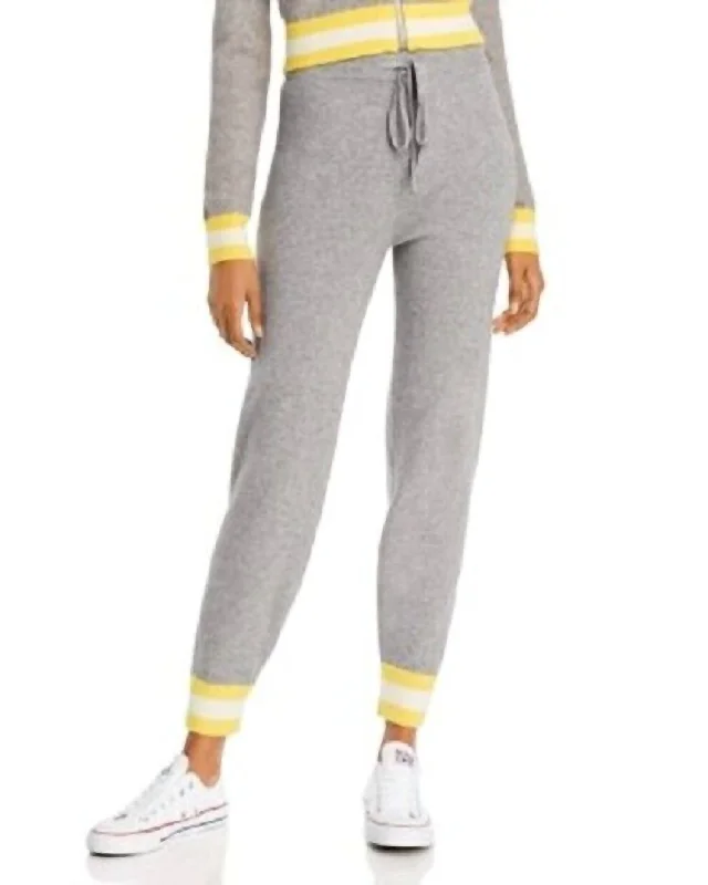 Dynamic Fashion X Madeleine Thompson Sweater Knit Drawstring Jogger Pants In Tan