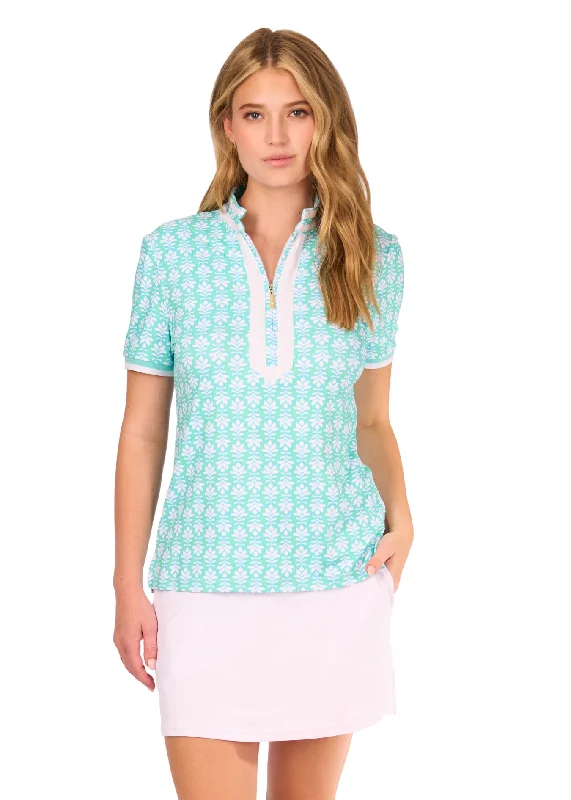 Cote d`Azur Short Sleeve Collared Quarter Zip