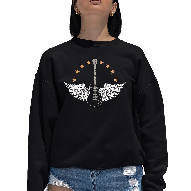 LA Pop Art Women's Word Art Crewneck Sweatshirt - Country Female Singers