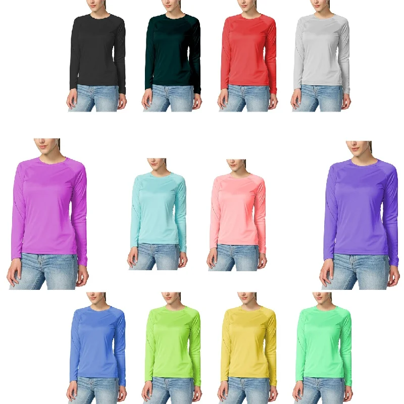 Womens DriFit Long Sleeve TShirts 5Pack MoistureWicking Breathable Polyester