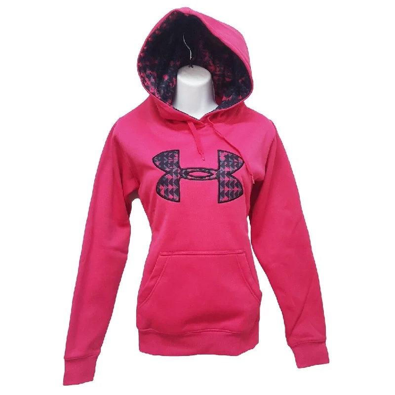 Women's Under Armour 1221640 ColdGear Fleece Big Logo Hoodie Pink X-Small