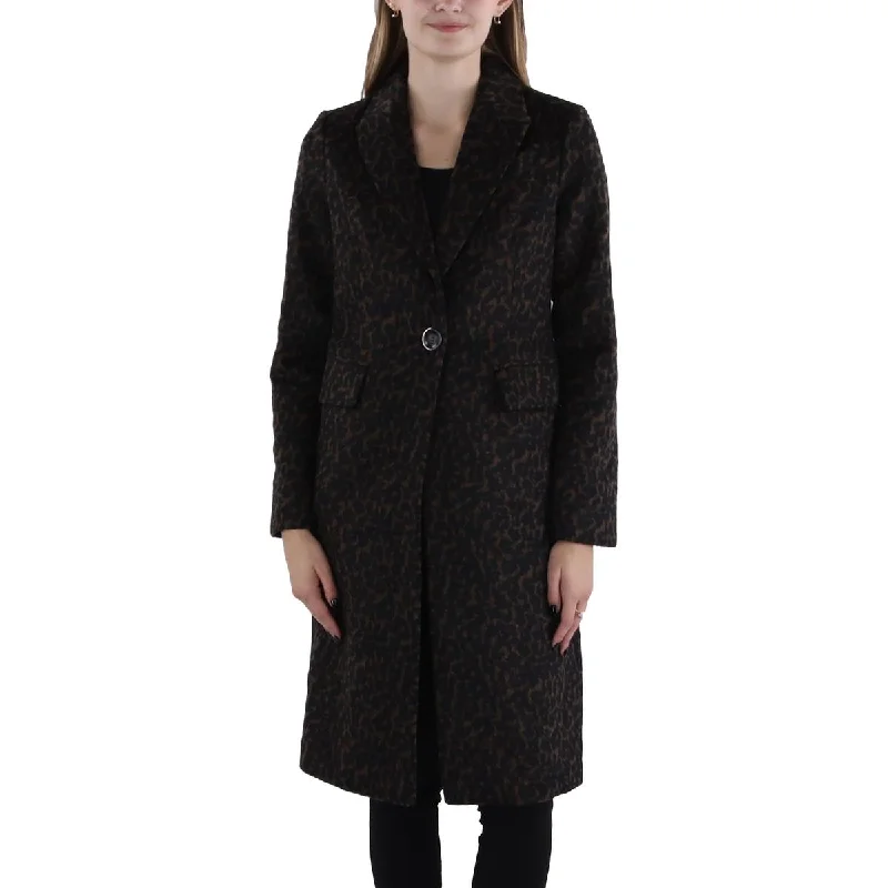 Tahari Womens Wool Blend Cold Weather Overcoat