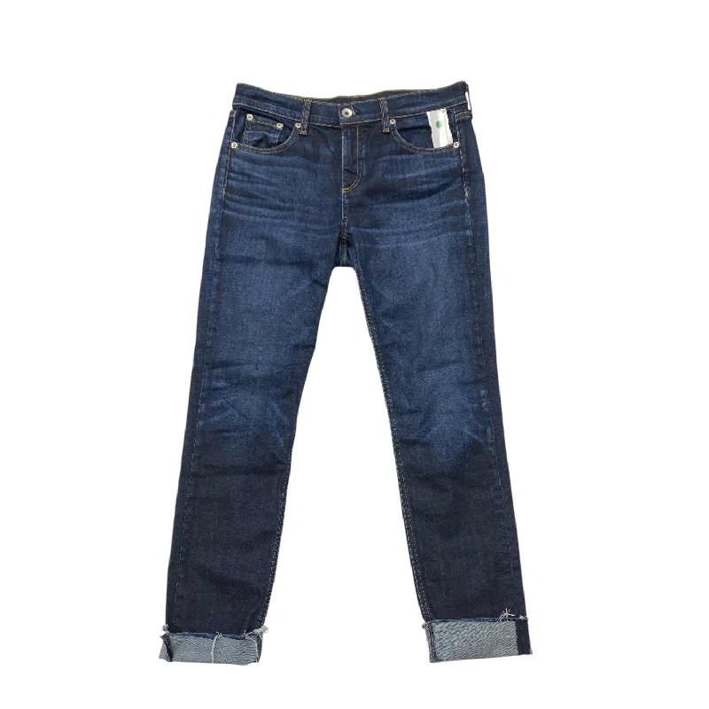 Jeans Cropped By Rag & Bones Jeans In Blue Denim, Size: 4