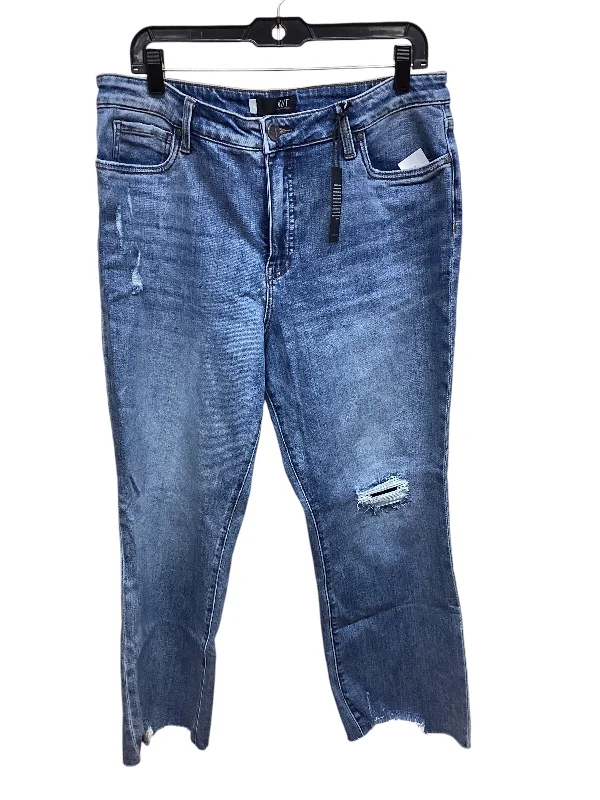 Jeans Straight By Kut In Blue Denim, Size: 16