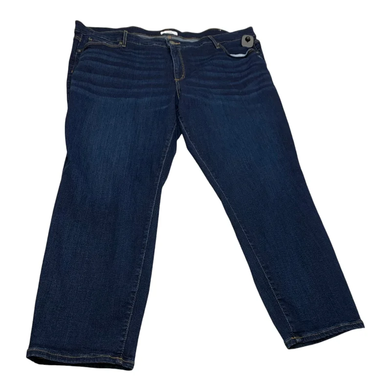 Jeans Straight By Loft In Blue Denim, Size: 26