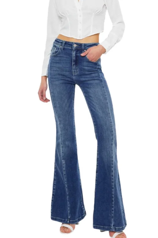 Nicole Denim Flare Jeans In Medium Wash