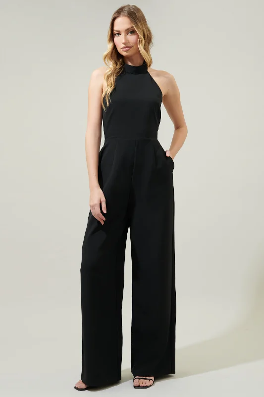 After Hours Backless Halter Jumpsuit