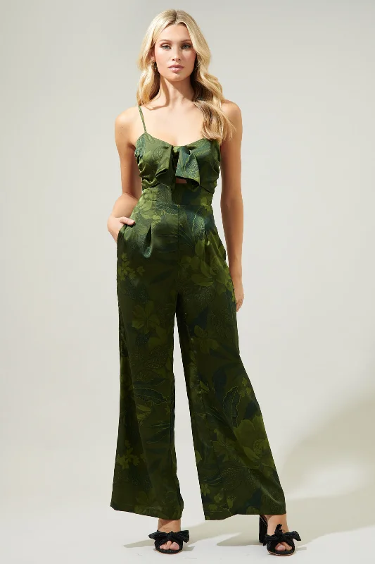 Ivy Tropics Raleigh Cut Out Straight Leg Jumpsuit