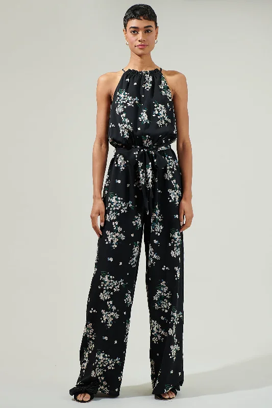 Magnol Floral Lighthearted Trapeze Jumpsuit