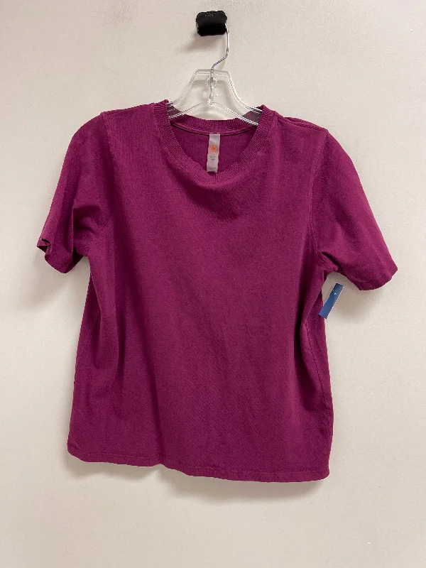 Athletic Top Short Sleeve By Mono B In Purple, Size: S