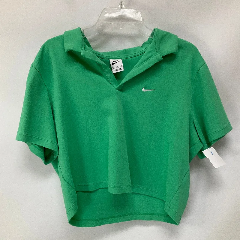 Athletic Top Short Sleeve By Nike Apparel In Green, Size: 2x