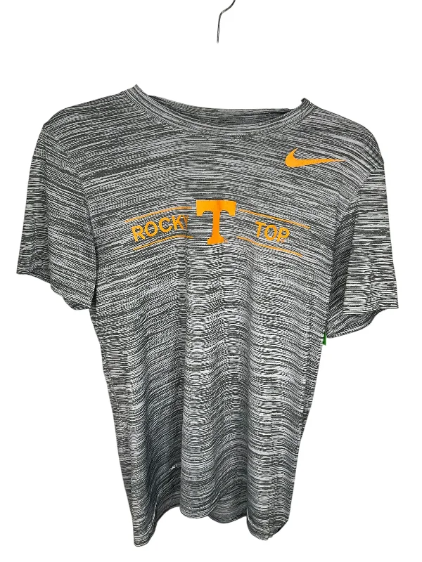 Athletic Top Short Sleeve By Nike Apparel In Grey, Size: S