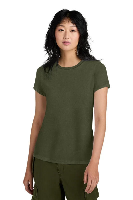 District Womens Perfect Weight Short Sleeve Crewneck T-Shirt - Military Green