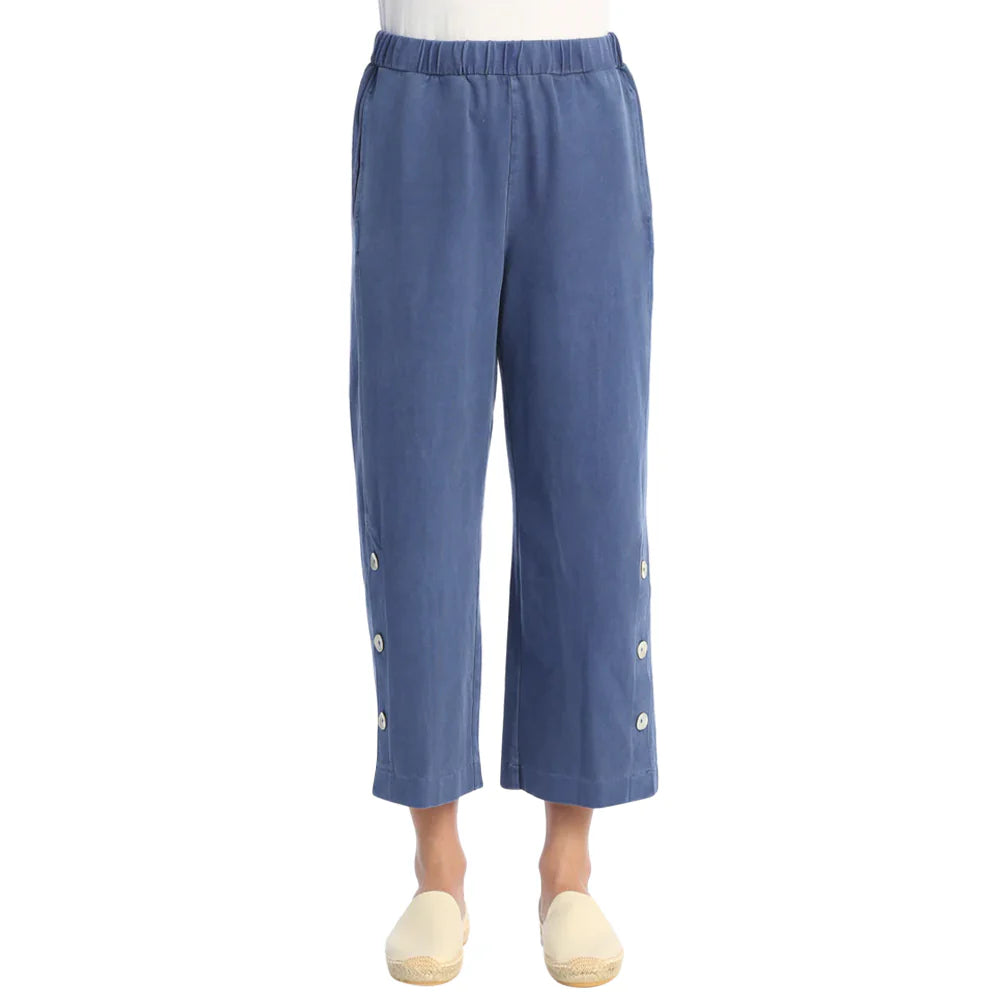 WK13-CBLT Cobalt Blue Crop Pants with Pockets  Cotton Span Jersey Women's Pant