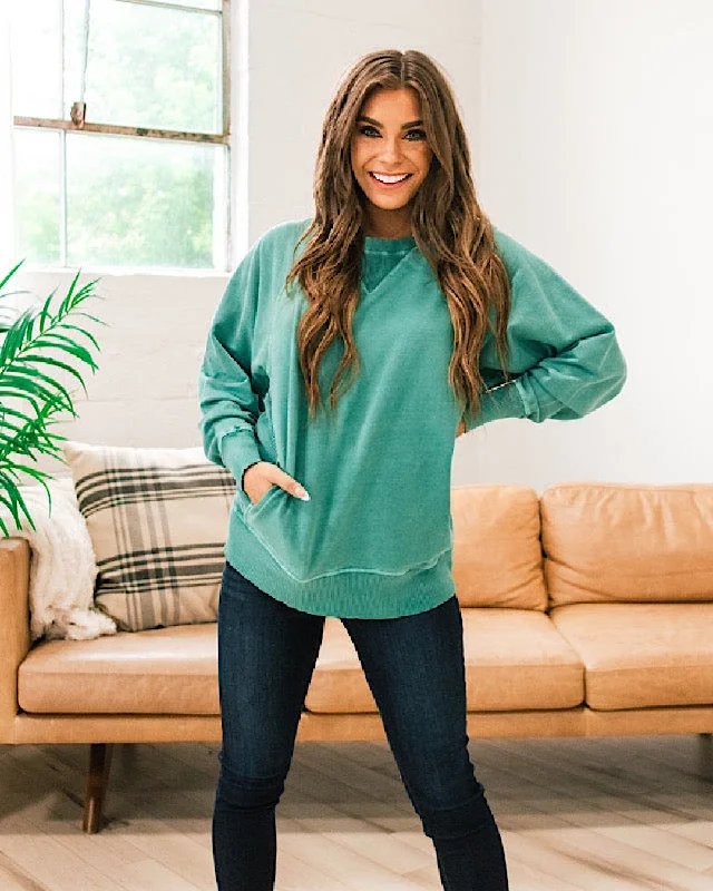 Girlfriend Crewneck Sweatshirt - Dark Green