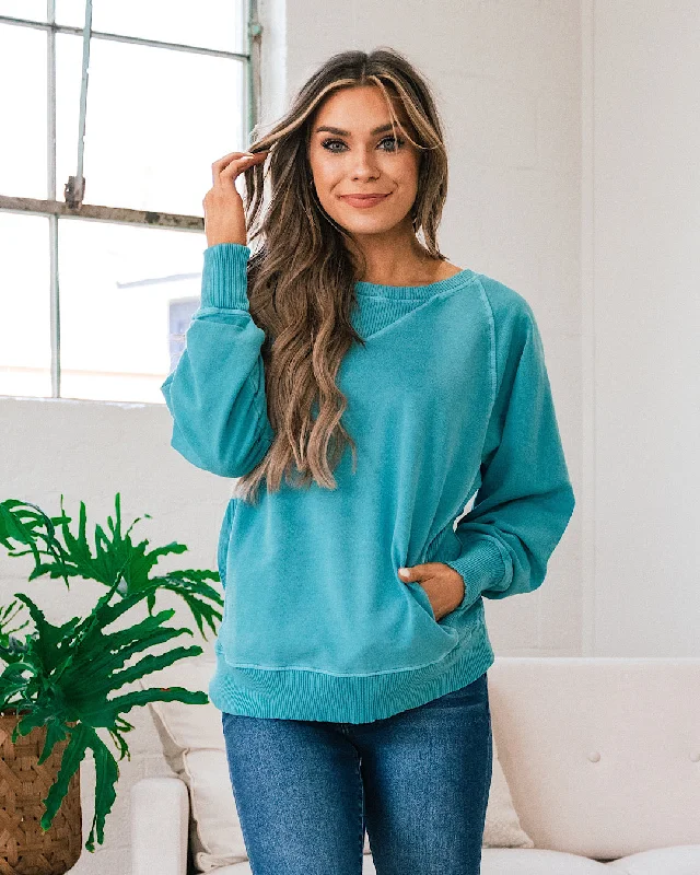 Girlfriend Crewneck Sweatshirt - Light Teal