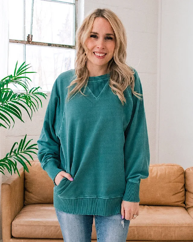 Girlfriend Crewneck Sweatshirt - Teal