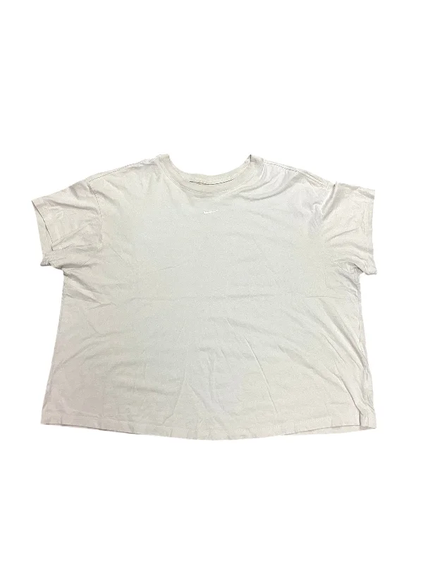 Top Short Sleeve By Nike Apparel In Ivory, Size: 3x