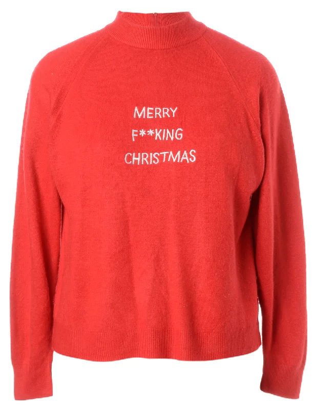 Label Merry F**king Christmas Sweater