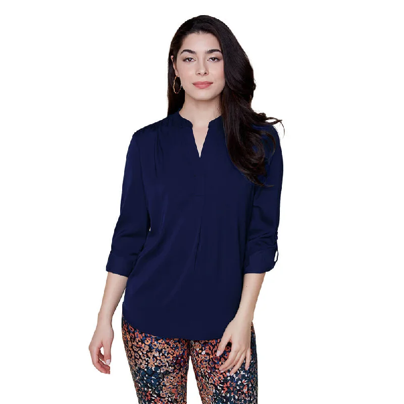 Renuar Airflow Long Sleeve Blouse - New Midnight